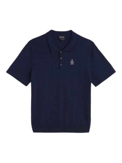 A.P.C. anchor-emblem polo shirt