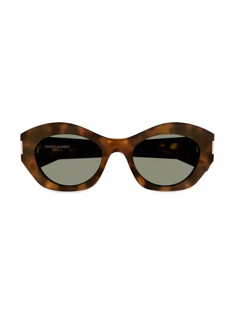 SAINT LAURENT Bold Geometrique Cat Eye Sunglasses