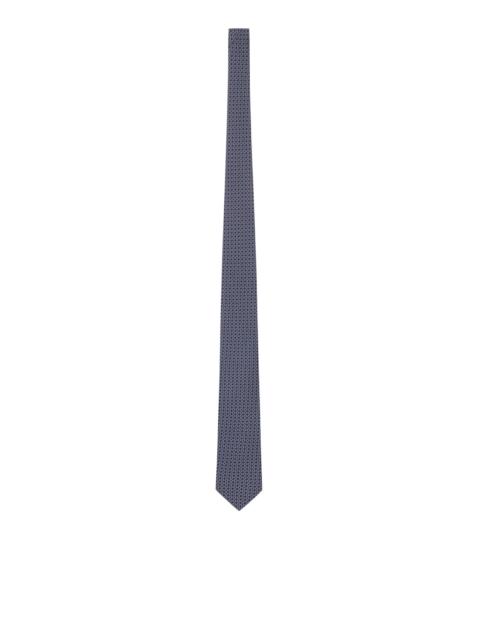 LARDINI MICRO-PATTERNED SILK TIE