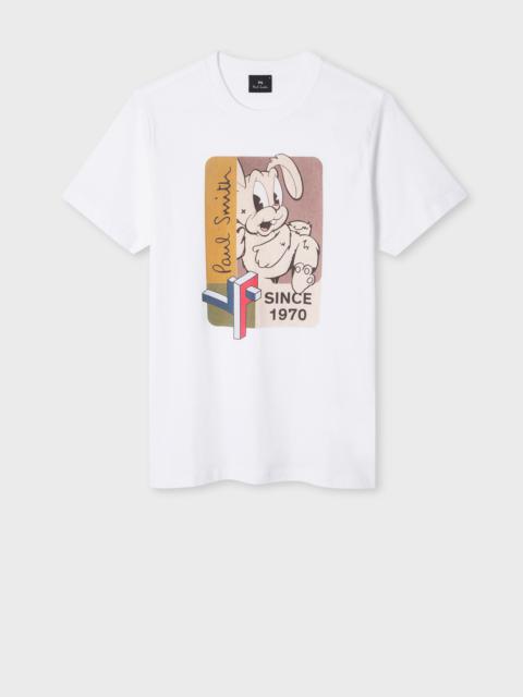 Paul Smith Slim-Fit White '1970 Bunny' Print T-Shirt