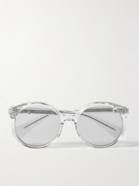 JACQUES MARIE MAGE Round-Frame Acetate Sunglasses Clear