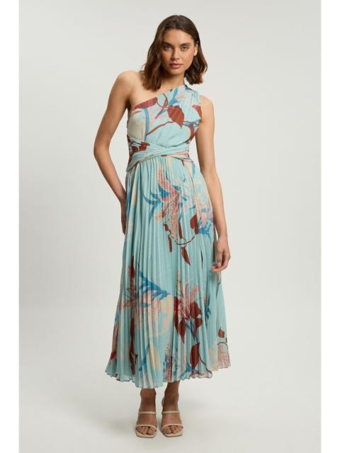 KAREN MILLEN Petite Lilly Pleated Yoryu Crinkle Maxi Dress