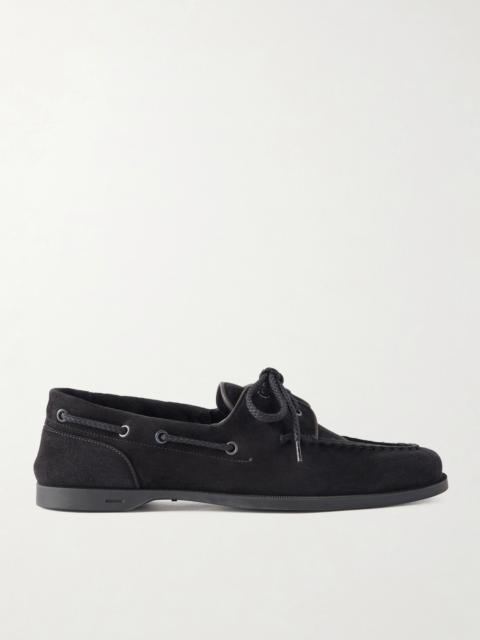 John Lobb Foil Suede Boat Shoes