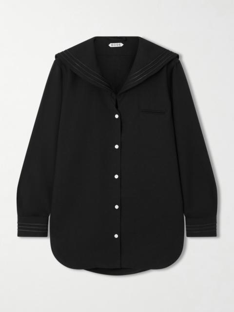 BODE Astor Wool-crepe Blouse