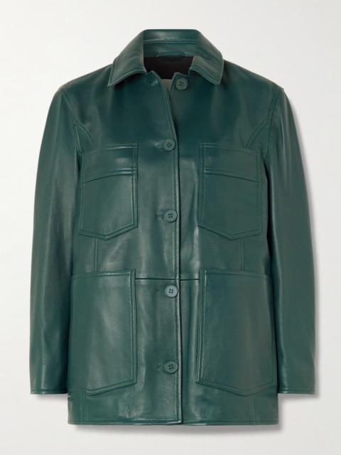 NOUR HAMMOUR Seleste Paneled Leather Jacket