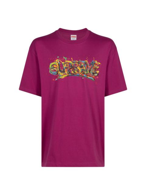 Supreme Paint Logo cotton T-shirt