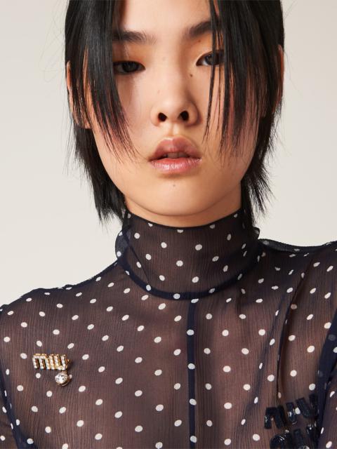 Miu Miu Brooch with crystal pendant