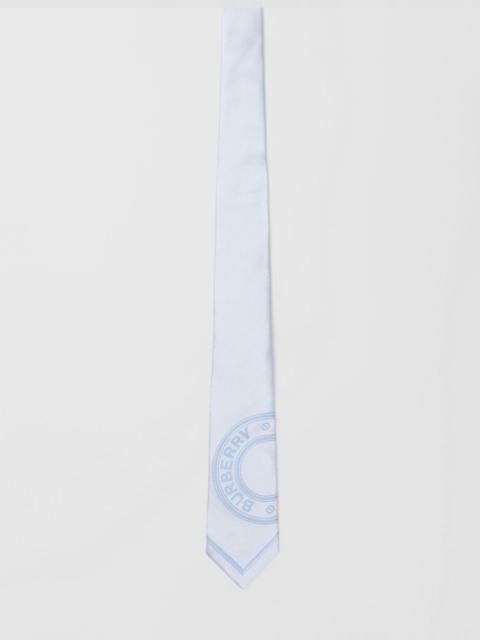 Burberry Modern Cut Logo Graphic Silk Jacquard Tie