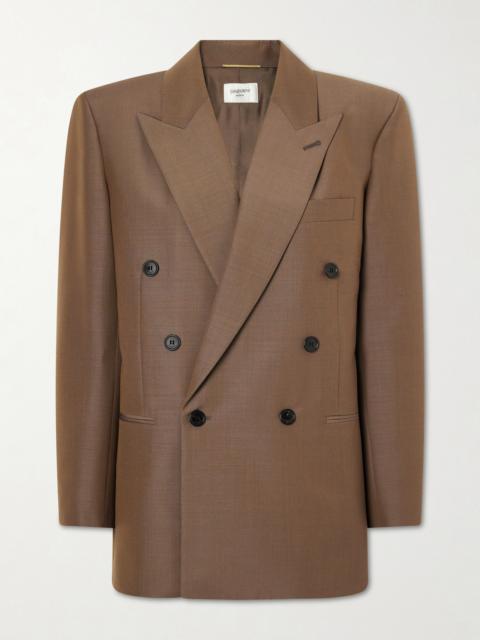 SAINT LAURENT Double-breasted Wool And Mohair-blend Blazer
