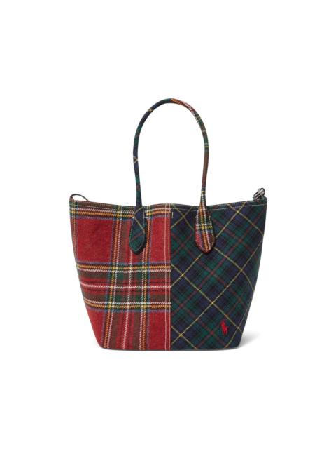 Polo Ralph Lauren tartan two-tone tote bag