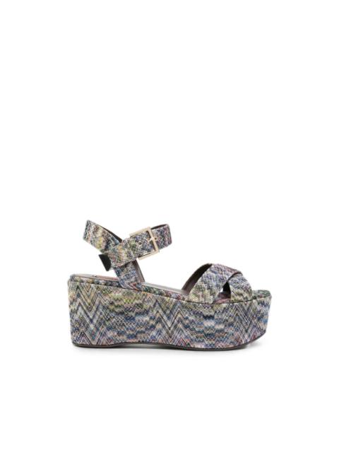 Missoni zigzag-knit platform sandals