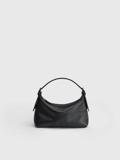 ATP ATELIER Vadena Black Grained Leather Pouch