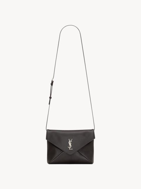 SAINT LAURENT CASSANDRE ENVELOPE MESSENGER IN LEATHER