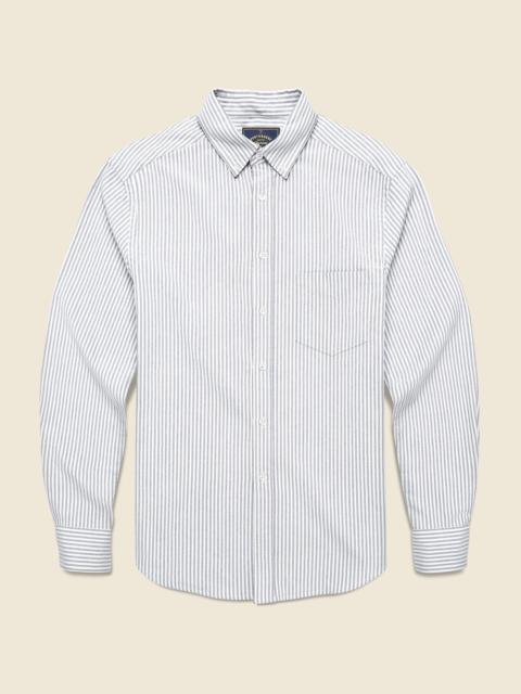 Portuguese Flannel Brushed Stripe Oxford - Black