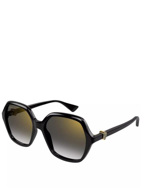 Cartier Double C Squared Sunglasses, 57mm