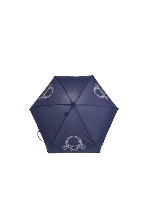 Moschino logo-print folding umbrella