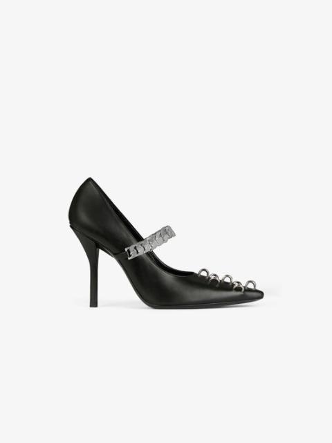 Givenchy PUMPS IN LEATHER WITH METALLIC DETAILS