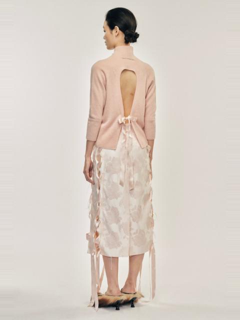 Cashmere Open Back High Neck Jumper