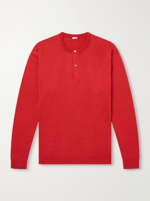 A.PRESSE Wool Henley Sweater