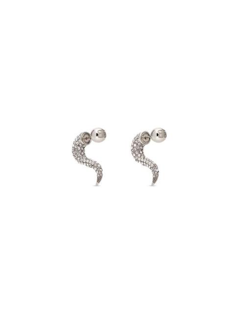 BALENCIAGA Force Horn Earrings  in Silver