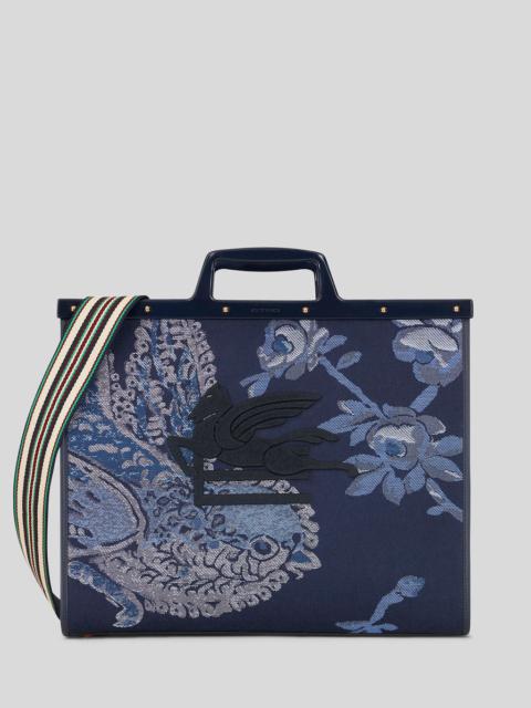 LARGE JACQUARD LOVE TROTTER BAG WITH BIRDS