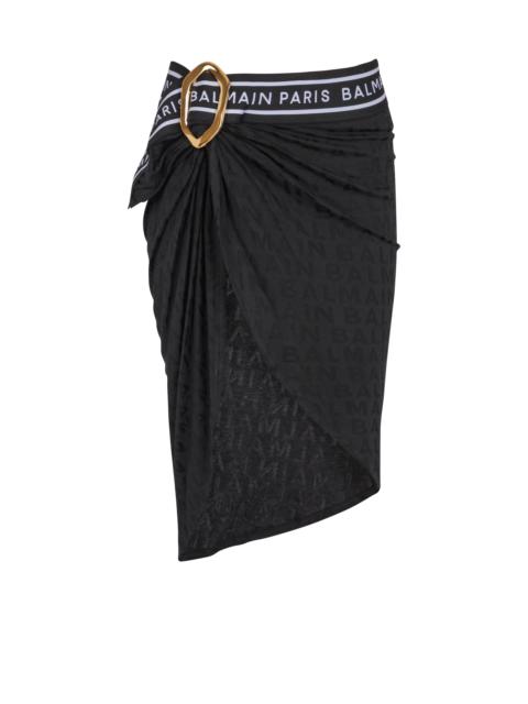 Balmain Logo belted sarong