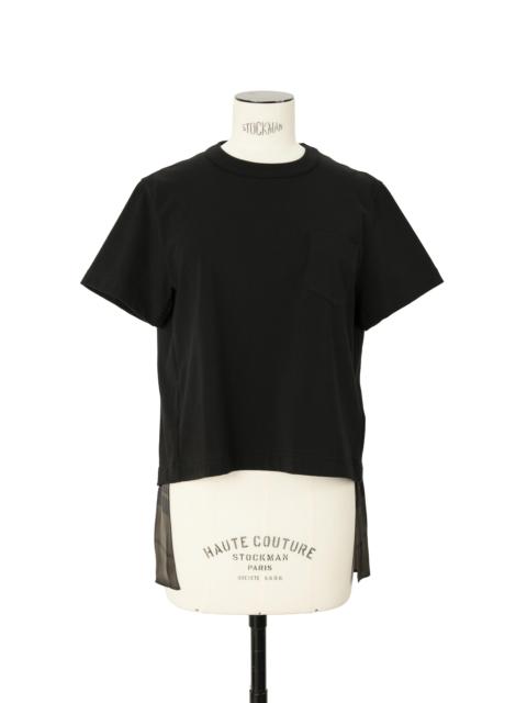 Tシャツ・カットソー sacai Spun organza and cotton jersey t-shirt (25 07805 817) Spun Organza x Cotton Jersey T-Shirt | sacai Official Store