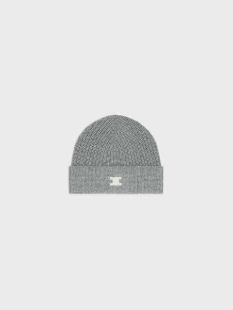 CELINE triomphe beanie in heritage cashmere