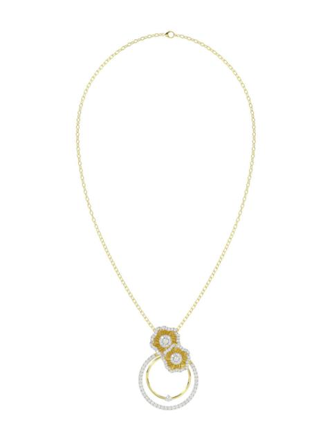 Marchesa HALO FLOWER YELLOW GOLD PENDANT NECKLACE