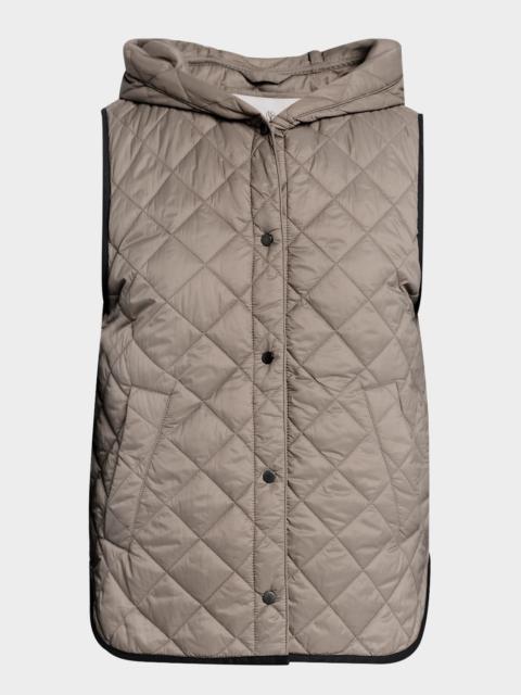 Brunello Cucinelli Quilted Nylon Padded Thermal Hooded Vest