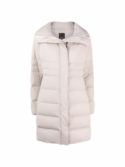 mid-length down-padded coat