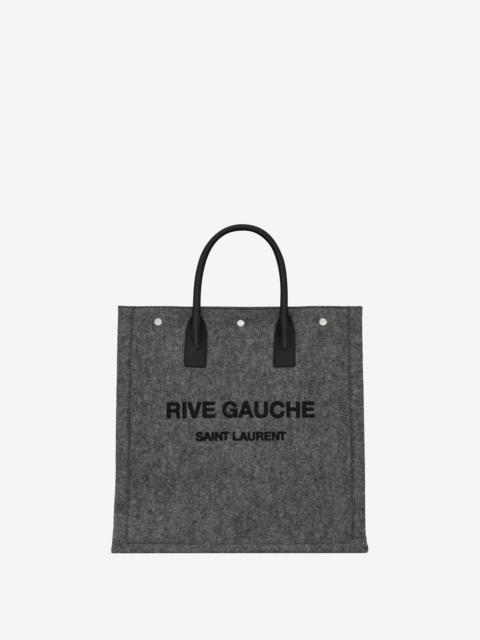 SAINT LAURENT rive gauche north/south tote bag in felt and leather