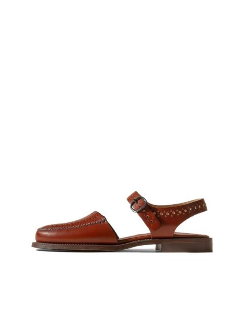 HEREU Picada perforated leather flats
