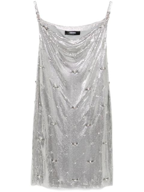 VERSACE aluminum metal mesh dress