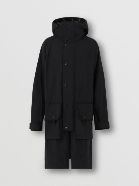 Burberry Logo Print Technical Cotton Parka
