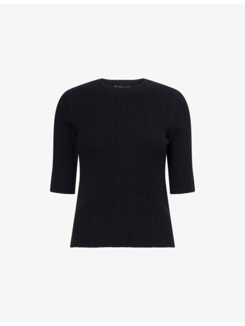 VERONICA BEARD Emil Short-Sleeves Cashmere Jumper