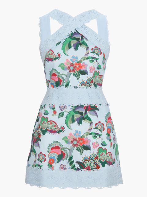 Hill House Home The Meagan Dress - Light Blue Jungle Floral