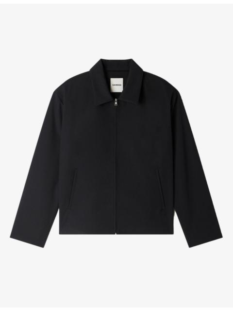 Sandro Minimalist Zip-Up Wool-Blend Jacket