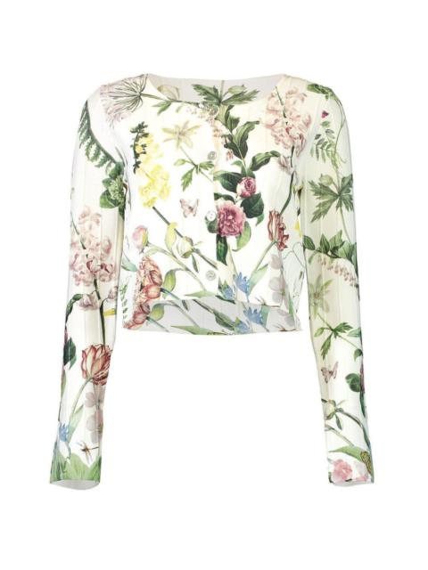 Cara Cara Rose floral-design cardigan