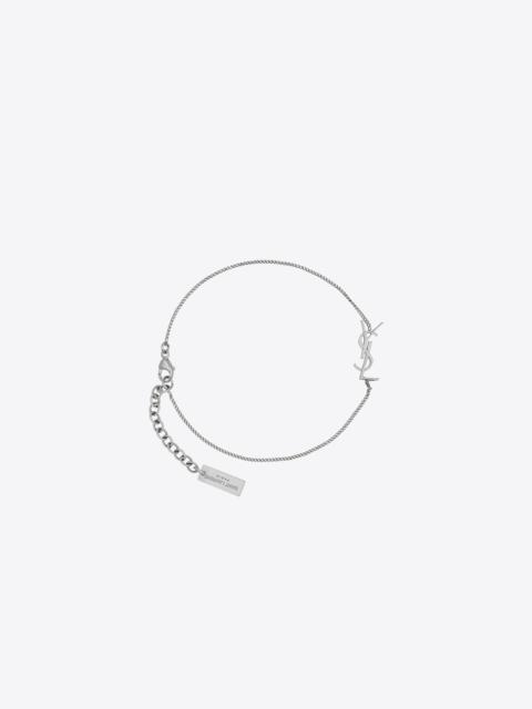 SAINT LAURENT charm bracelet in silver brass REVERSIBLE