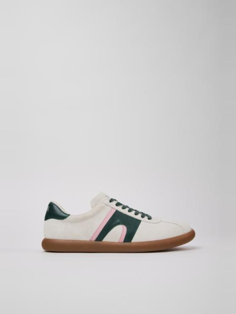 CAMPER Pelotas Soller Multicolor Nubuck and Leather Sneakers for Men.