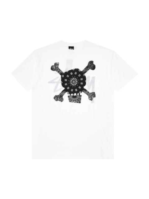 Stussy Paisley Skull Tee 'White/Black'