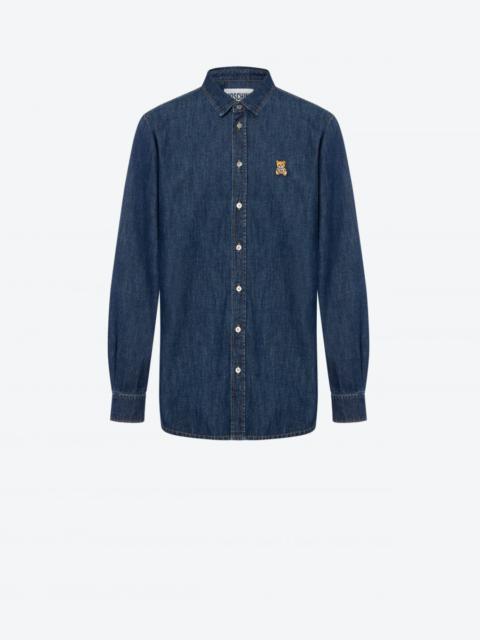 Moschino TEDDY EMBROIDERY CHAMBRAY SHIRT