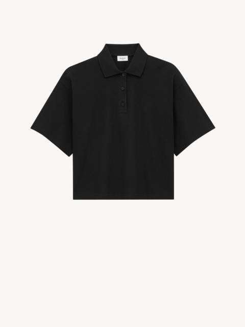 SAINT LAURENT CASSANDRE POLO SHIRT IN PIQUÉ