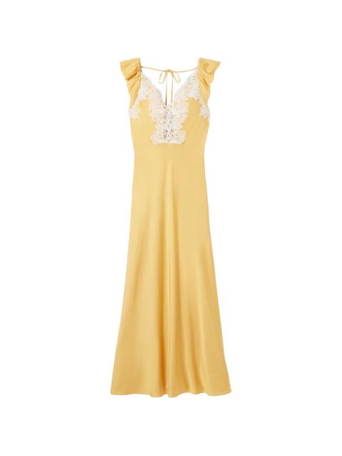 Claudie Pierlot lace-trim ruffled dress