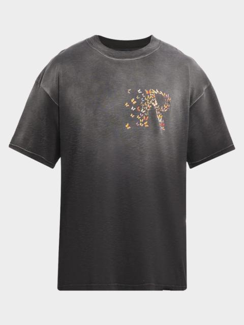 REPRESENT Men's Butterfly Initial Relaxed Cotton T-Shirt