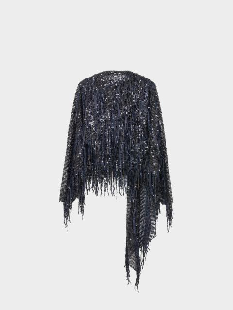 16ARLINGTON AURO TOP IN FRINGE SEQUIN