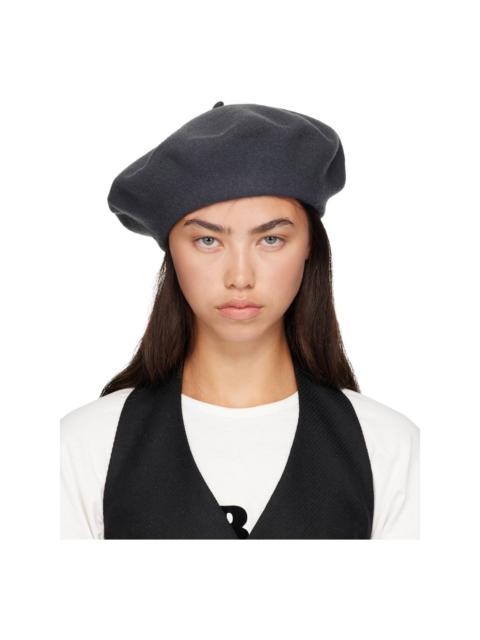 Maison Margiela Gray 4-Stitch Wool Beret
