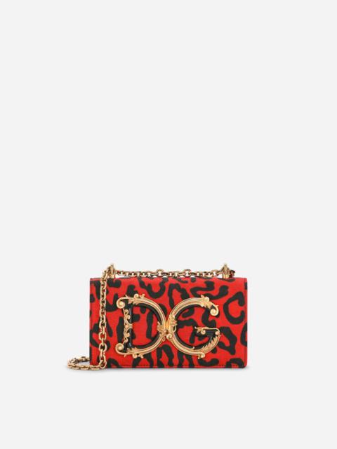 Dolce & Gabbana Leopard-print brocade DG Girls phone bag