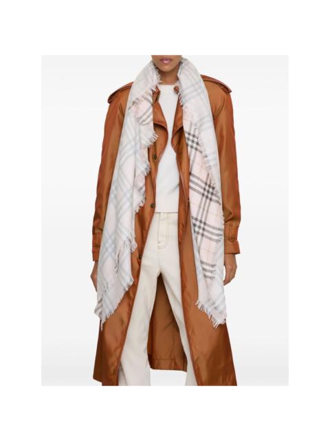 Burberry check fringed scarf